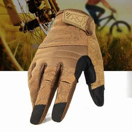 Hombres disparando guantes del ejército militar táctico guante completo de guantes táctiles táctiles transpirable ciclismo airsoft paintball ciclo