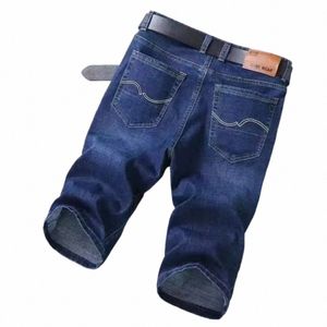 Heren Korte Denim Jeans Dunne Knielengte Nieuw Casual Koele Zomerbroek Kort Elastisch Dagelijks Hoge Kwaliteit Broeken Nieuwkomers d0xe#