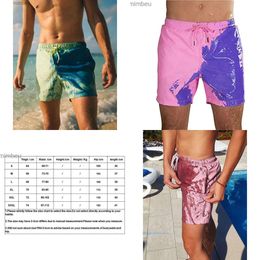 Men Shorts Couleur changeant natation garçons Bathwing Swimswear Discoloration Board Summer Beach Trunks Basketball Short Panter