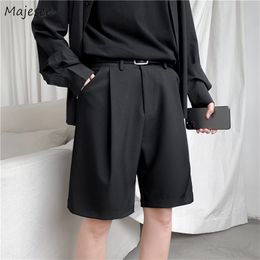 Men shorts Solid Chic All Match Summer Thin Baggy Straight Ins Casual broek voor mannelijke Harajuku eenvoudige kleding 220714
