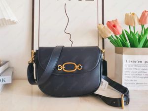 HARLEY-Bolso de hombro a la moda para mujer, bandolera de cuero, bandolera con solapa de Color sólido Simple, bolsos de diseñador