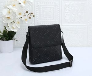 Mannen schouder Crossbody tas Black Flower Postman bagss man aktetas leer Luxurys Designer laptop handtas tote Messenger bags portemonnee Satchel handtas portefeuilles