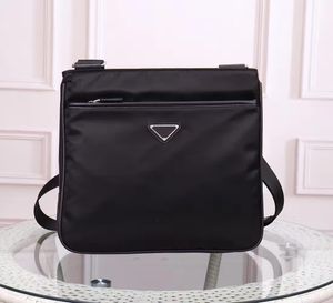 Men Shoulder Fashion Crossbody Bags Half Moon Luxury Handle Leather Classic Vintage Wallets Black nylon triangle 0269