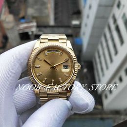 Mannen Maat Horloge Super BP Factory 228238 40mm V2 Roestvrijstalen Armband Gold Diamond Dial 2813 Automatisch Movement Dual Date Sapphire Glass Dive Polshorloge