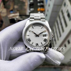 Montre Homme Taille Super BP Factory Version 2813 Mouvement V2 Blanc Cadran Romain 228239 Argent Bracelet Acier Inoxydable Verre Saphir 40 mm Dive Menes Montres Coffret Cadeau