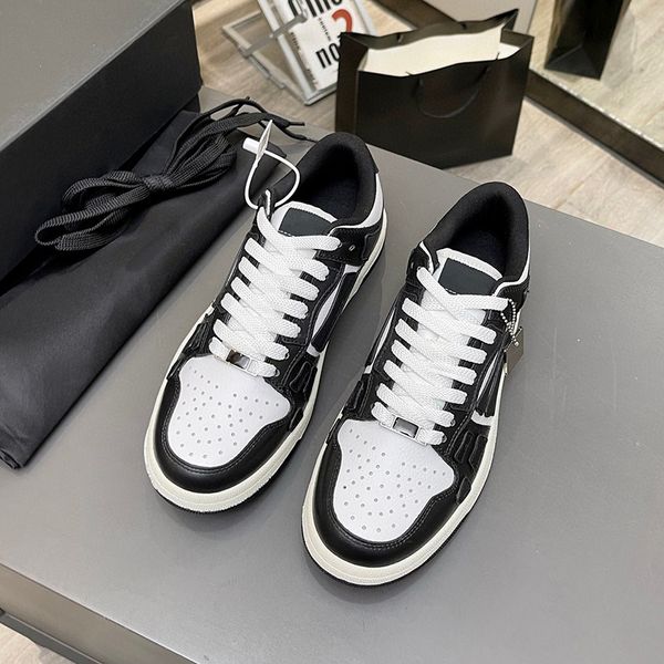 Hommes Skel Top Low Baskets Rose Squelette Chaussure Femmes Vert Rouge Blanc Noir Chaussure De Course Gris Clair Noir Designer Formateurs Couple Casual Hommes Femmes Chaussures