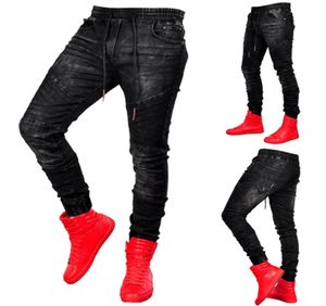 Hombres Skinny Trabajo Joggers Denim Elegante Stretch Jeans Casual Pantalones largos Trouser2399738