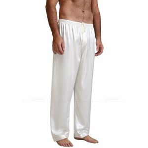 Mannen slaapkleding bodems heren zijden satijn pyjama's pyjama's broek lounge slaap casual broek mansleepwear 201109