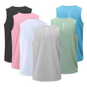 Men Mouwloos shirt Fitness Mens strak blanco tanktop Workout Vest katoen spiertanktop sportscholen kleding bx-23107