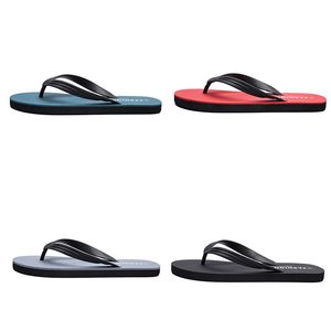 Men Slide Fashion Slipper Navy Blue Red Casual Beach Shoes Hotel Flops Summer Korting Prijs Buitenheren Slippers