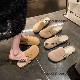 Mannen schuiven vrouwen chypre sandalen suede lederen maat slippers cuir zomer met box sandles schoenen originele editie