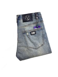 Men Slim Fit Jeans Designer Casual Jeans high-end stoffen taille tag potloodbroek geperforeerde jeans hiphop high street modieuze jeans