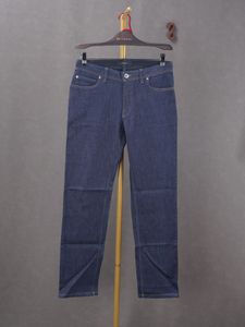 Jean Slim pour hommes, pantalon d'été en vrai Denim bleu brioni