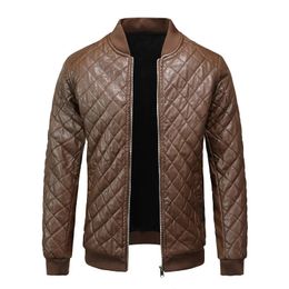 Hommes vestes en cuir minces polaire chaud manteaux en cuir PU mode mâle Fit moto manteaux en cuir vêtements pour hommes taille 4XL 240125