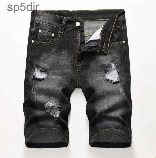 Men Slim Ripped Denim Shorts Jeans Designer CHELIST BLEALLED HOLS LETRO RETRO RETRO Short Taille 42 Pantalon JB3 E639 BBE7 FCAY