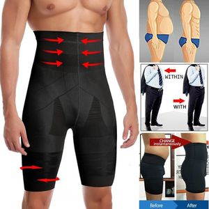 Hommes minceur du corps Shaper Traineur High Taist Shaper Control Control Compression Souswear Abdomen Belly Shaper Shorts 240428