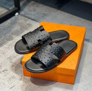 Men de pantoufles sandales de créateurs izmir flip flop cuir héritage sandales de veau de peau d'été