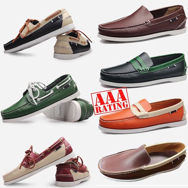 Hommes Baskets Designer 2024 Qualité Top Mocassins Slip-on En Cuir Véritable Hommes Chaussures Habillées Noir Marron Mocassin Fond Mou Conduite Sho 90 s