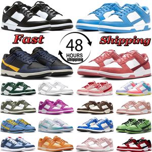 Designer hardloopschoenen lage heren Sneakers Mid Panda Lotns Roze blauw chill Grijs Mist Medium Olijf Magma Oranje Hof Paars Oranje Paisley Dames Sportschoenen EUR 36-47