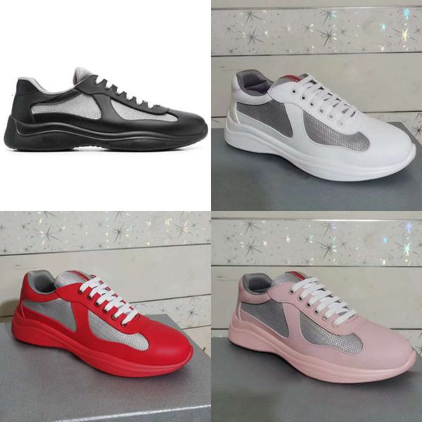 Avec boîte Top Qualité Hommes Americas Cup XL Baskets Designer Respirant Mesh En Caoutchouc Souple Entraîneurs De Vélo Tissu Technique En Cuir De Veau Chaussures Occasionnelles EU35-47 447