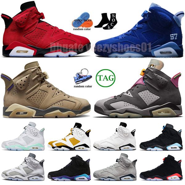 Hommes Baskets Taille 13 Jumpman 6 Chaussures de basket-ball Toro 6s Reverse Oreo Rouge Gore-Tex Marron Kelp Aqua UNC Cactus Jack Hommes Femmes Travis OG Baskets