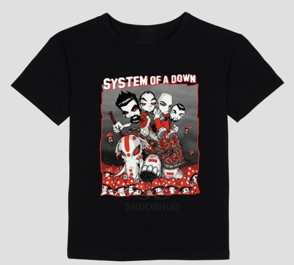 Sistema de hombres SOAD de un diseño de logotipo de Band Down Rock Men039s THISH Boy Cool Cool Tops Hipster impreso Tamilla de verano 9428306