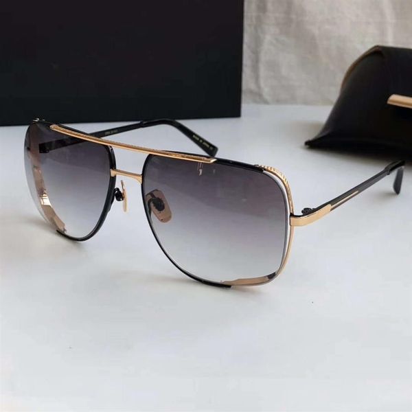 Lunettes de soleil spéciales pour hommes pour hommes Nuances de marron doré noir Run Way Frame Sonnenbrille lunettes de soleil pour hommes Gafas de sol Nouveau avec boîte281h