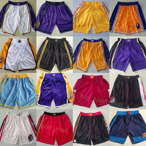 Hommes Sport Jamal Murray Basketball Shorts CJ McCollum Pantalon de survêtement Taille élastique Trae Young Wear Hip Pop Cordon Pantalon Rouge Noir Blanc Bleu Jaune Violet Point