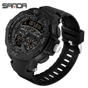 Mannen Sport Horloge Waterdichte LED Alarm Digitale Militaire Horloges Heren Luxe Schokstijl Kwarts Klok Horloges Mannen Montre Homme G1022