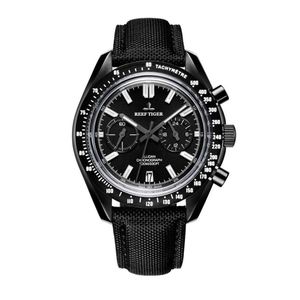 Mannen sport waterdicht horloge heren quartz horloges Reef Tiger lichtgevende chronograaf horloge nylon band reloj hombre RGA3033 T2295d