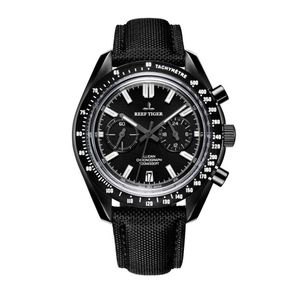 Hommes sport montre-bracelet étanche hommes montres à quartz Reef Tiger chronographe lumineux montre bande de nylon reloj hombre RGA3033 T2334T