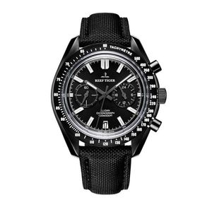 Hommes sport montre-bracelet étanche hommes montres à quartz Reef Tiger lumineux chronographe montre bande de nylon reloj hombre RGA3033 T2214Q