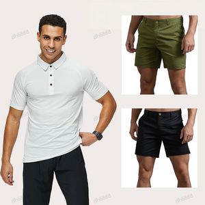 Men Polo Shirt Sport Running Shorts Jogging Fitness Racing Workout Leggings Snelle droge training Gym Athletic Pants Nieuwe zomer yoga -outfit unisex polo t shirts