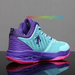 Mannen Sport Basketbal Schoenen Luchtkussen Basketbal Sneakers Antislip Hoge Top Paar Schoenen Ademende Sport Basketbal Laarzen L42