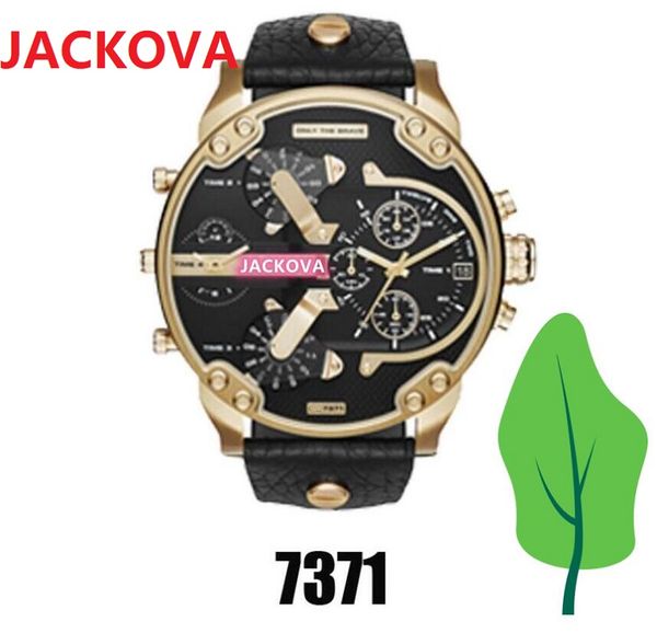 Hommes Sports Big Dial Montres 50mm Mouvement à quartz Horloge Montre en cuir en acier inoxydable Président Président Suisse Beau modèle Montres-bracelets reloj
