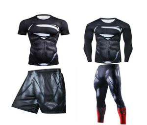 Men Sportpakken Rashguard Jiu Jitsu Jerseys Panty Pants broek Running T -shirt Bjj Boksets Gym Training Muay Thai MMA Fightwear 2204708152
