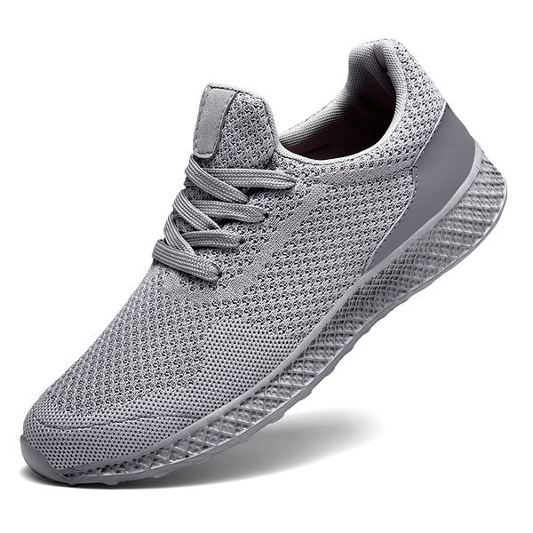 Baskets de sport pour hommes chaussures de course pour hommes noir blanc gris mouche maille baskets en plein air Jogging marche 36-44