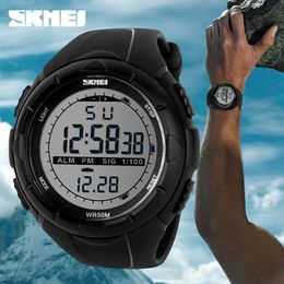 Heren sporthorloges 50m waterdicht SKMEI merk LED digitaal horloge heren dames zwemmen klimmen outdoor casual militair polshorloge