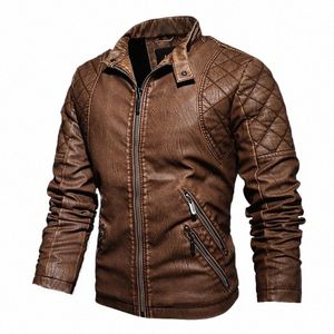 Mannen Lente Outdoor Casual Motor Biker Pu Leren Jas Mannen Fi Leren Jas Mannen Herfst Motorfiets Slanke Fleece Jas jas N4qx #