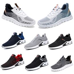 Chaussures de printemps masculines coulant chaussures plates semelles Soft Bule Grey Nouveaux modèles Fashion Couleur Blocking Blocking Sports Big Size 39-45