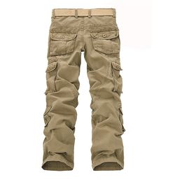 Los hombres de primavera tácticos pantalones de carga militar masculino otoño camuflaje impreso overoles Casual ejército recto pantalones largos más el tamaño 46 201110