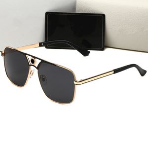 Lunettes De soleil carrées pour hommes et femmes, verres De soleil De styliste en métal, grande monture Uv400, rétro Gafas De Sol