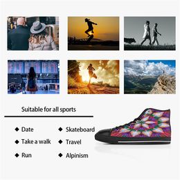 Men Stitch schoenen aangepaste sneakers canvas dames mode zwart wit oranje midden gesneden ademende mode buiten wandelende kleur5555