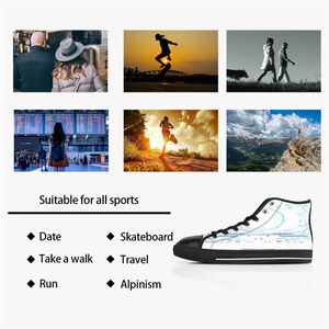 Men Stitch schoenen Custom Sneakers Canvas Women Fashion Black Red Mid Cut Ademend wandelen Jogging Trainers