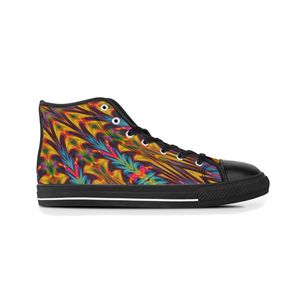 Zapatos de puntada para hombre, zapatillas deportivas personalizadas de lona para mujer, moda negra, naranja, corte medio, transpirables, para caminar al aire libre, trotar, Color16