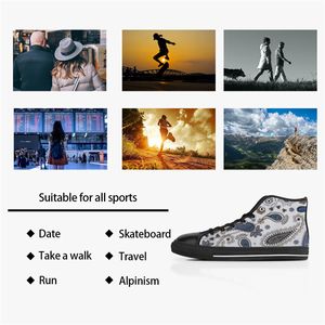 Men Stitch schoenen aangepaste sneakers canvas dames mode zwart oranje midden gesneden ademende buiten wandelende kleur4