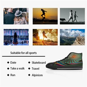 Men Stitch schoenen aangepaste sneakers canvas dames mode zwart wit midden gesneden ademend wandelen jogging kleur150