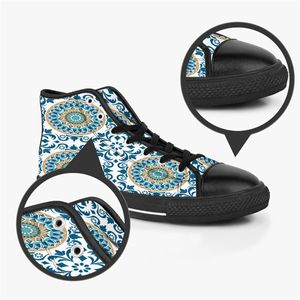 Hommes point chaussures baskets personnalisées toile femmes mode noir blanc mi coupe respirant marche Jogging Color134