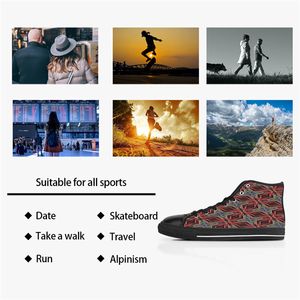 Men Stitch schoenen aangepaste sneakers canvas dames mode zwart wit midden gesneden ademende wandelen jogging kleur99