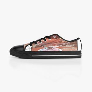 Hommes point chaussures baskets personnalisées peinture à la main toile femmes mode blanc marron bas respirant marche Jogging formateurs